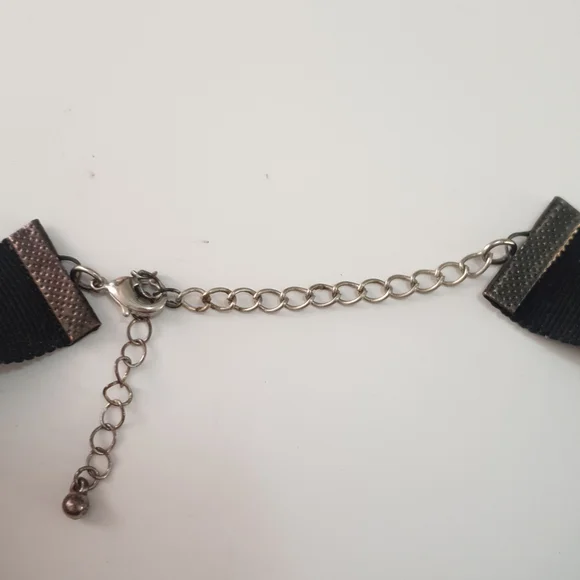 Long pendant adjustable choker boho black/grey - Picture 7 of 14